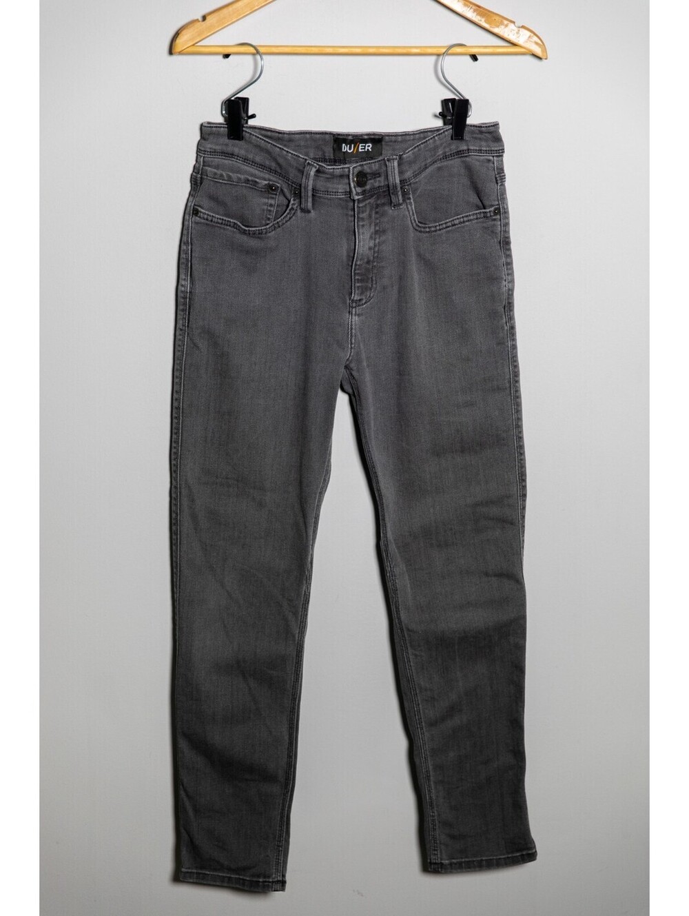 DU/ER Duer Denim Jeans Black L2X Slim Fit Men's 30" by 30"